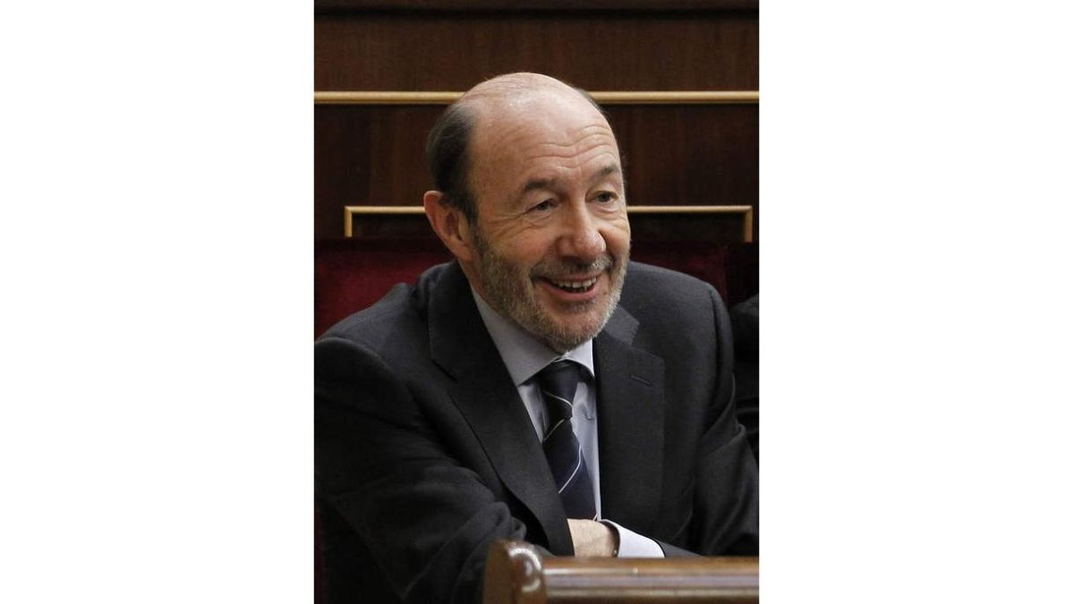 El presidente del grupo socialista del Congreso, Rubalcaba.