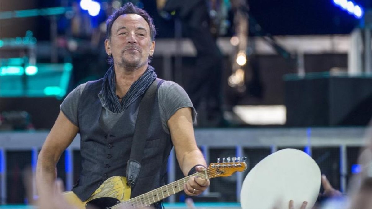 Bruce Springsteen, durante el concierto de mayo del 2016 en Barcelona.