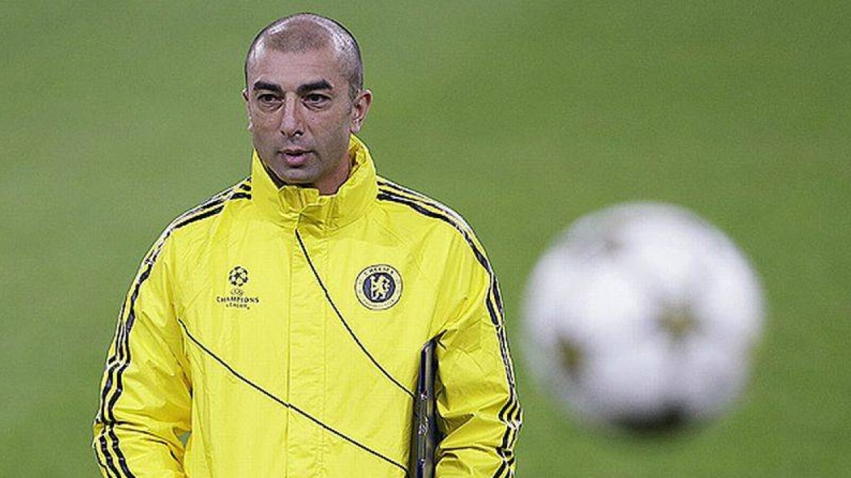 Di Matteo, en un entrenamiento con el Chelsea.