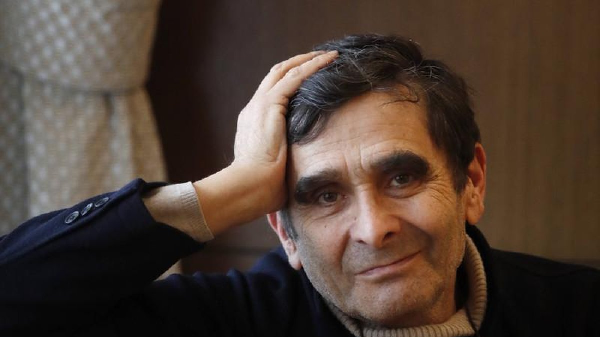 Adolfo Domínguez ayer, en León.