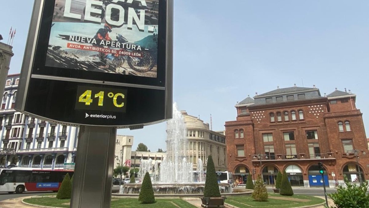 El termómetro de Santo Domingo, este miércoles a las 16.30 horas. RAMIRO