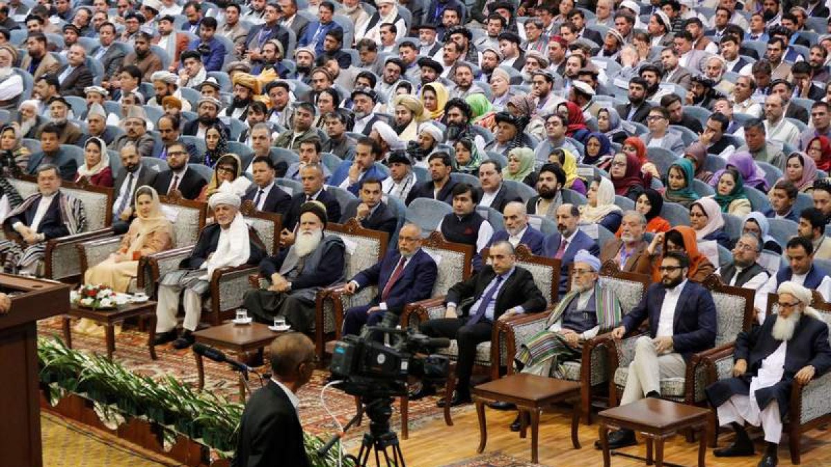 Sesión de apertura de la Loya Jirga (Gran Consejo) para tratar sobre la paz con los talibanes. J. JALALI
