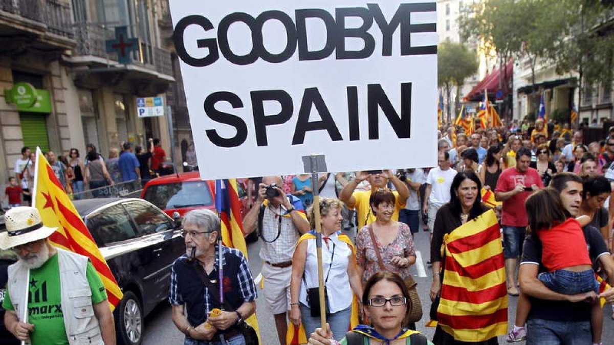 Miles de ciudadanos participaron en la multitudinaria manifestación por la Diada, el pasado día 11.