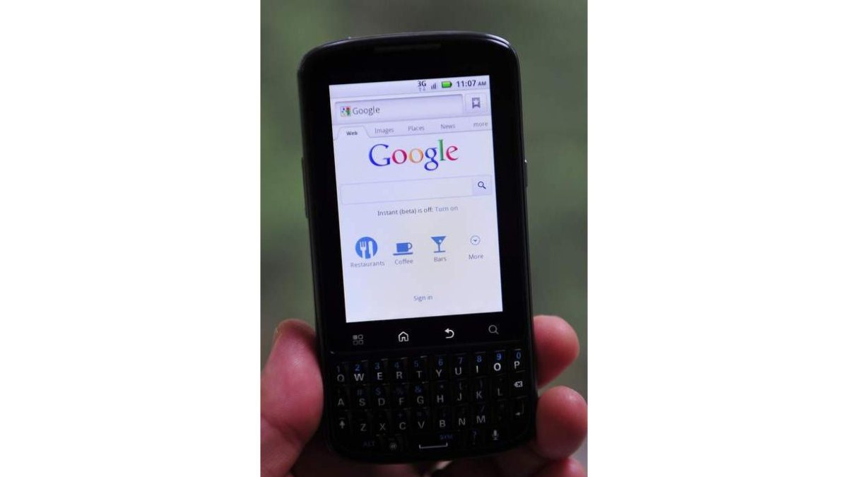 Un Motorola que funciona con el sistema de Google.