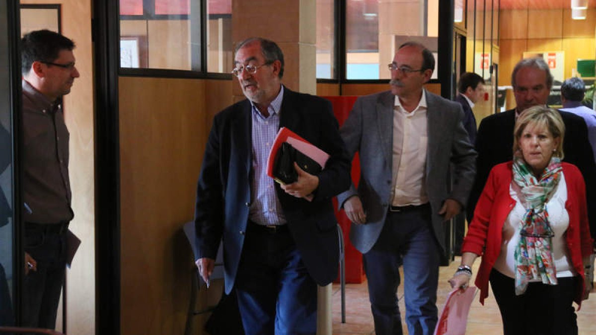 Jesús Quijano, Mario Bedera, Juan Francisco Martín y Begoña Núñez, ayer en Valladolid.
