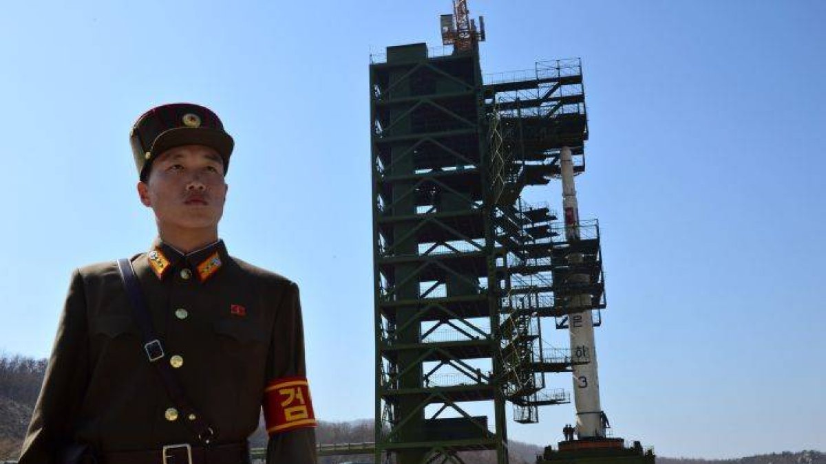 El cohete que lanzó Corea del Norte.