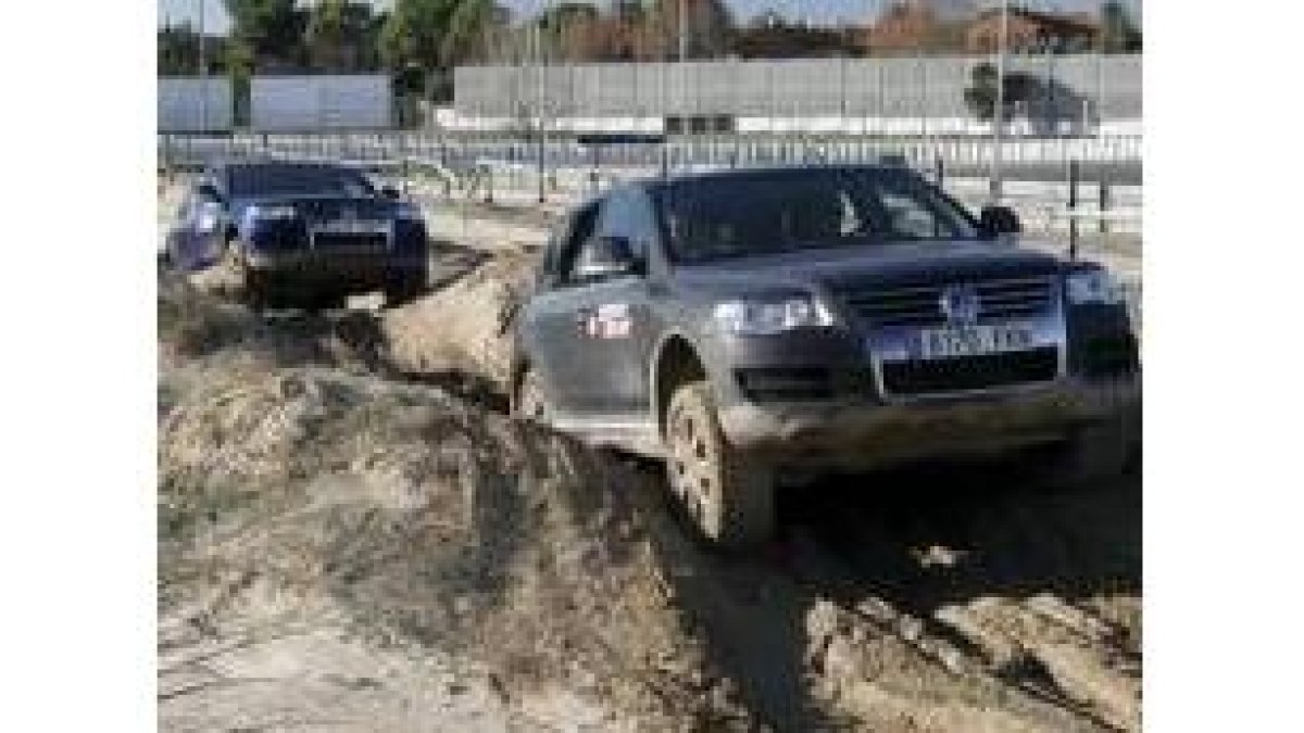 Sortear una zona de barro con el Touareg fue una experiencia única