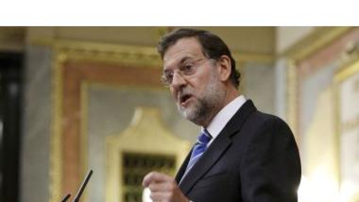 Mariano Rajoy durante su intervención en la sesión de tarde del debate sobre el estado de la nación