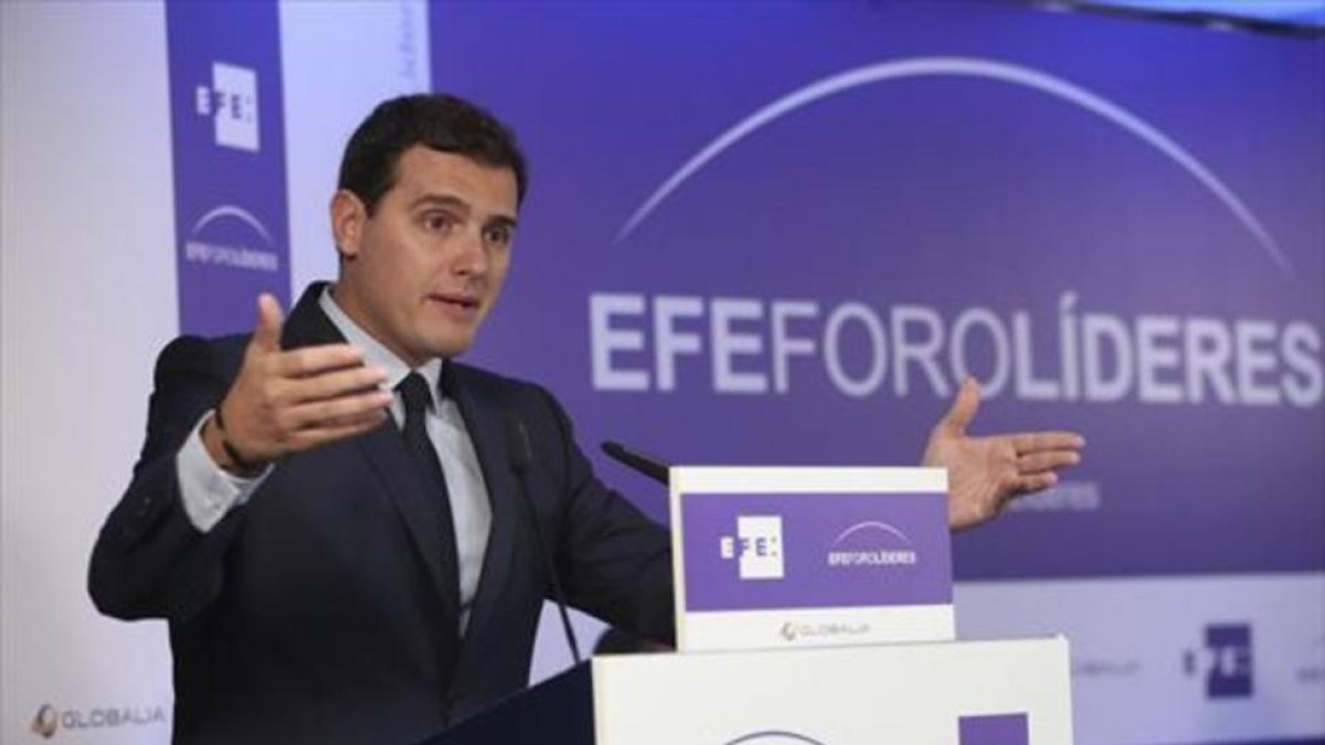 Rivera, durante su intervención en el foro de la agencia Efe
