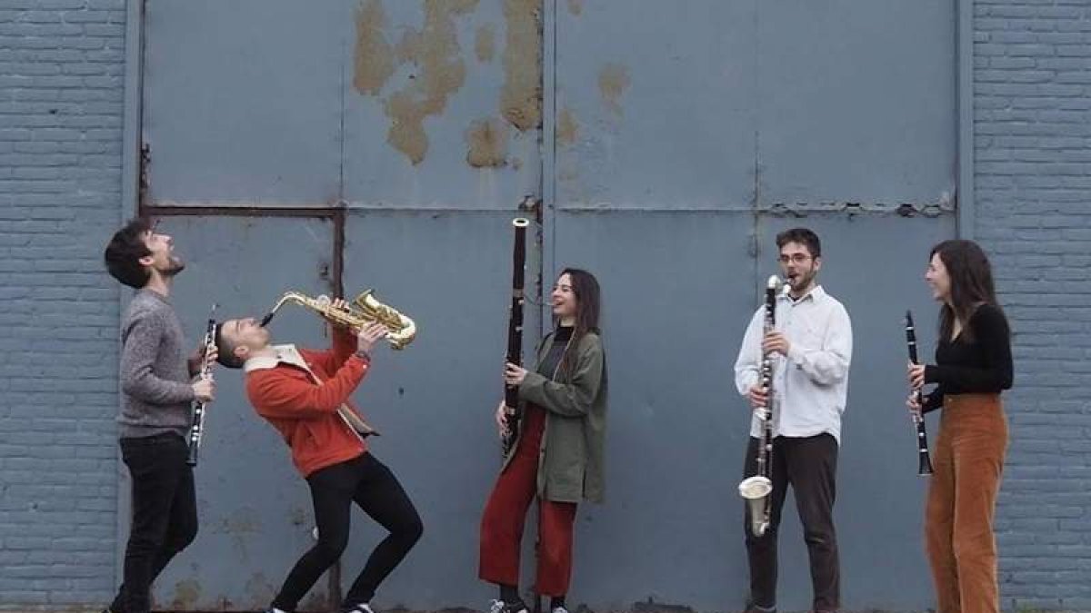 Los integrantes de la formación de viento Caire Reed Quintet. FUNDACIÓN CEREZALES