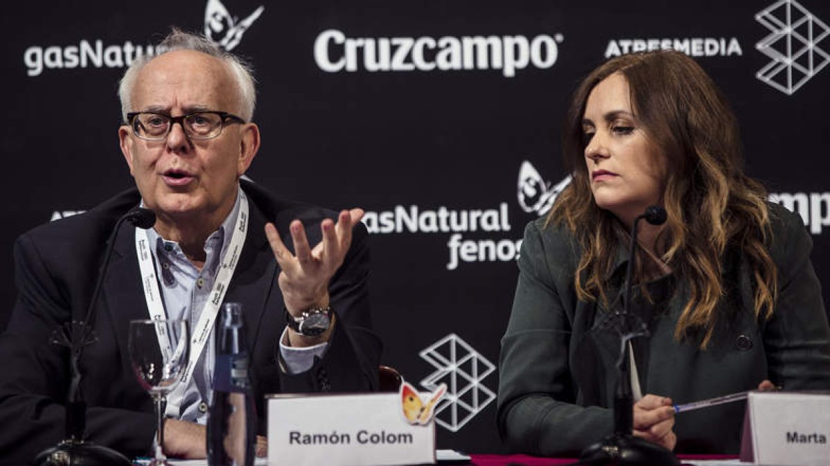 El presidente de la Fapae, Ramón Colom, y la representante de Aepaa-Apria, Marta Velasco. J. ZAPATA