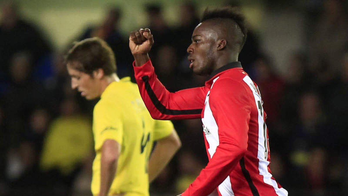 Williams celebra su gol ante el Villarreal.