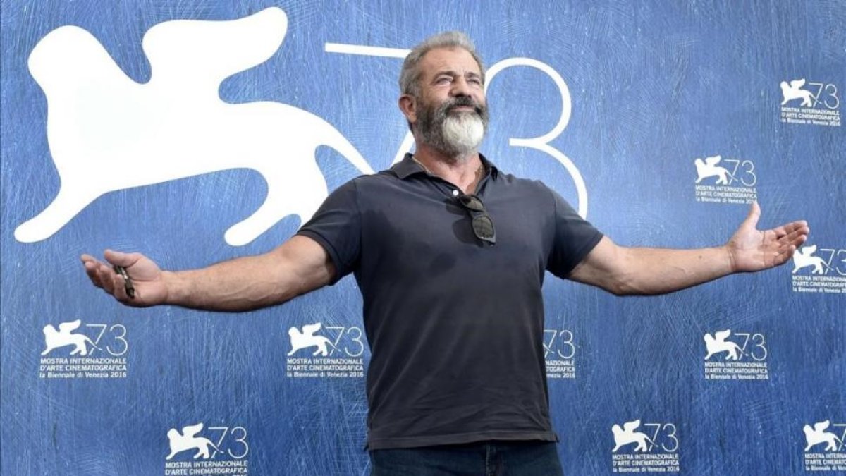Mel Gibson, en la Mostra de Venecia.