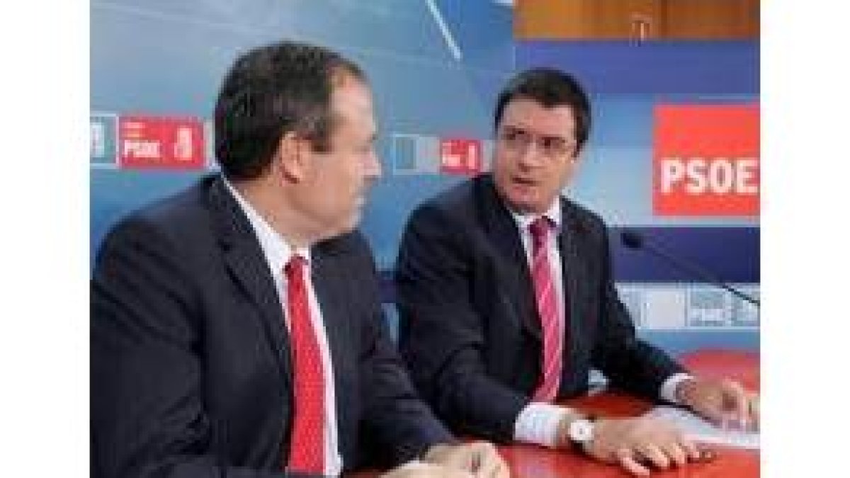 Jesús Terciado y Óscar López, ayer en Valladolid