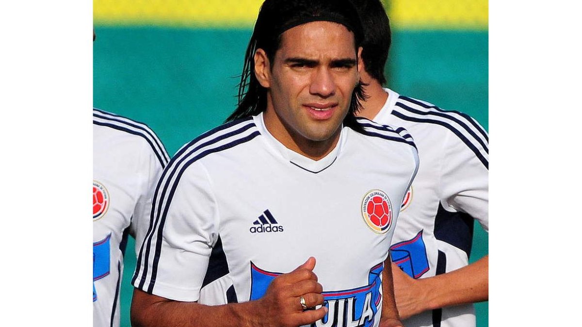 Falcao entrena con la selección colombiana.