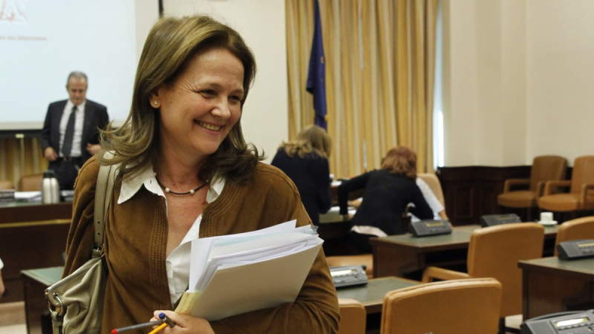 Montserrat Gomendio, tras su comparecencia.