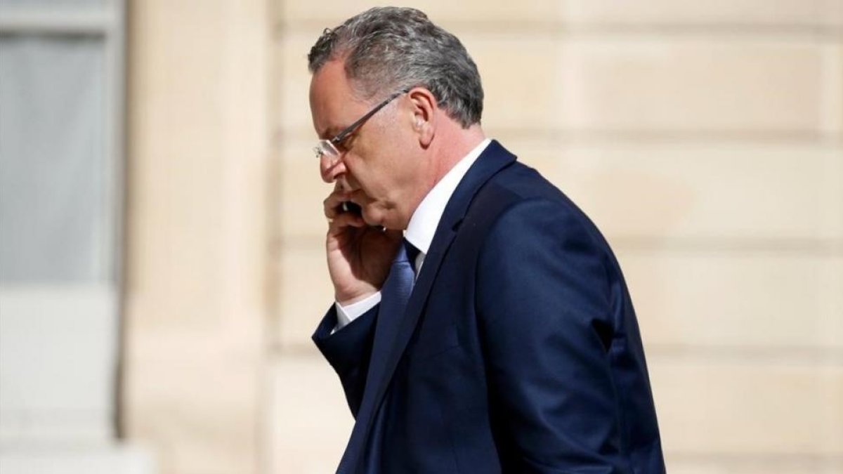 Richard Ferrand llega al Elíseo para el Consejo de Ministros.