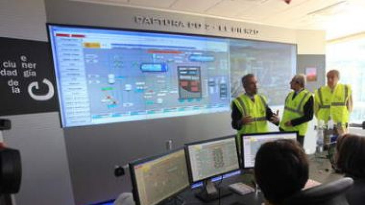 Sala de control de la planta de captura de CO2de la Ciuden.