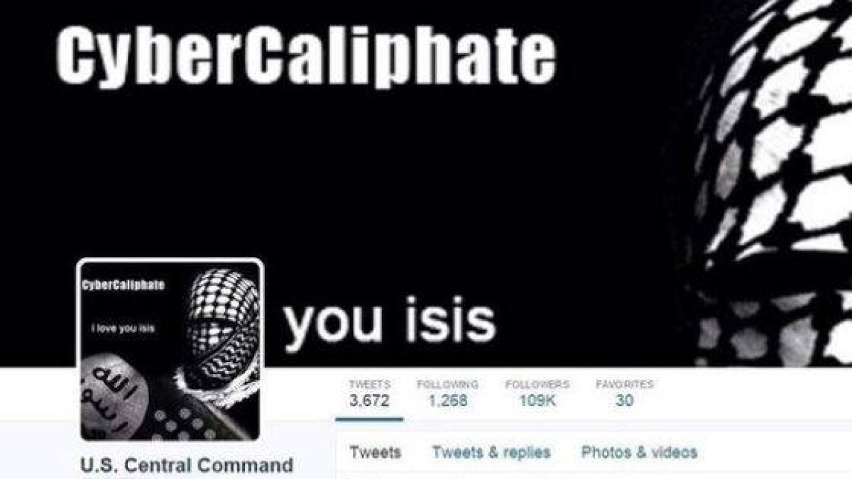 Cuenta de Twitter pìrateada del Mando Central del Ejército de EEUU.