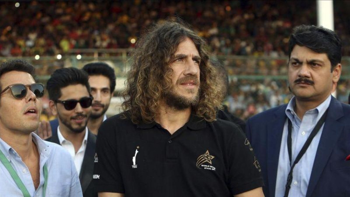 Carles Puyol en un evento en Pakistán.
