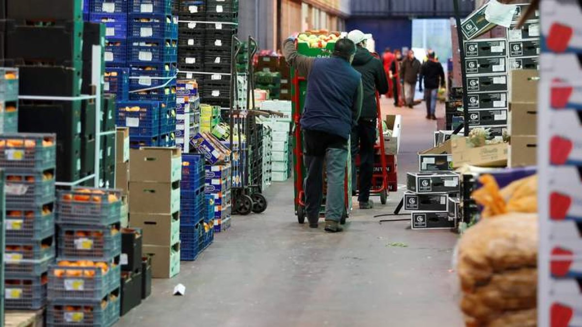 Una de lasa naves de Mercaleón se robotizará para automatizar la gestión logística de productores y comerciantes. RAMIRO
