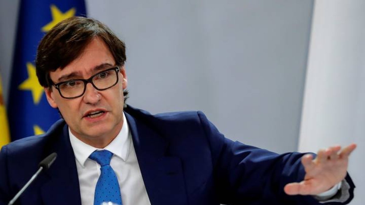 El ministro de Sanidad Salvador Illa, hoy. EMILIO NARANJO