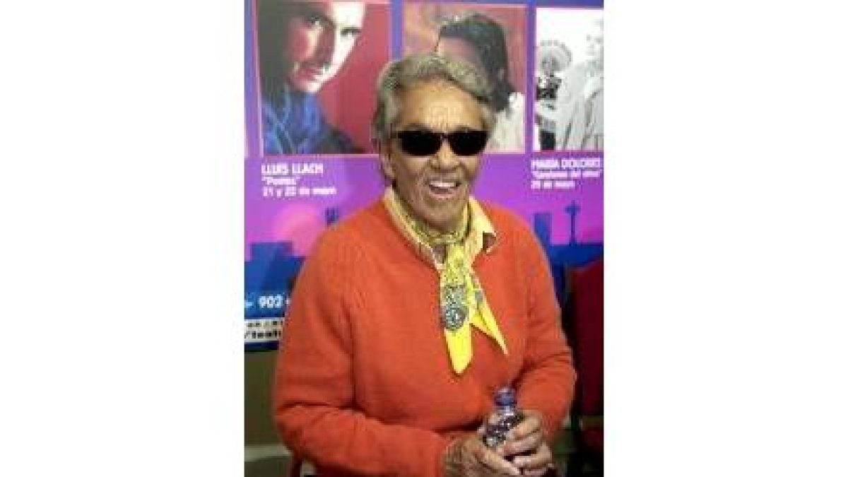 Chavela Vargas, ayer en Madrid durante la entrevista