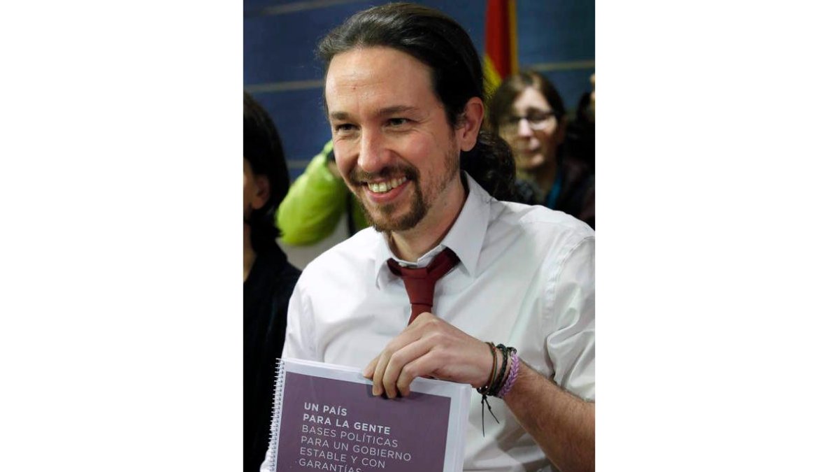 Iglesias, momentos antes de presentar su propuesta. Zipi