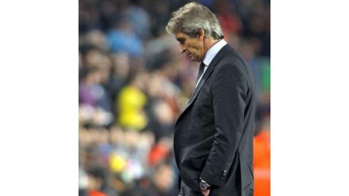 Pellegrini, en el Camp Nou.