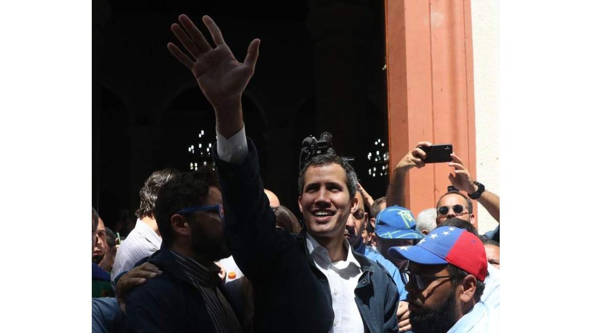 El autoproclamado presidente, Juan Guaidó. MIGUEL GUTIÉRREZ