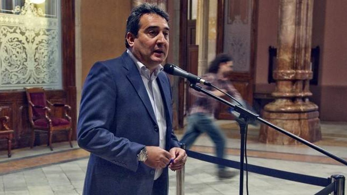 El exalclade de Sabadell, Manuel Bustos, declarando el pasado mayo por las acusaciones de trafico de influencias.