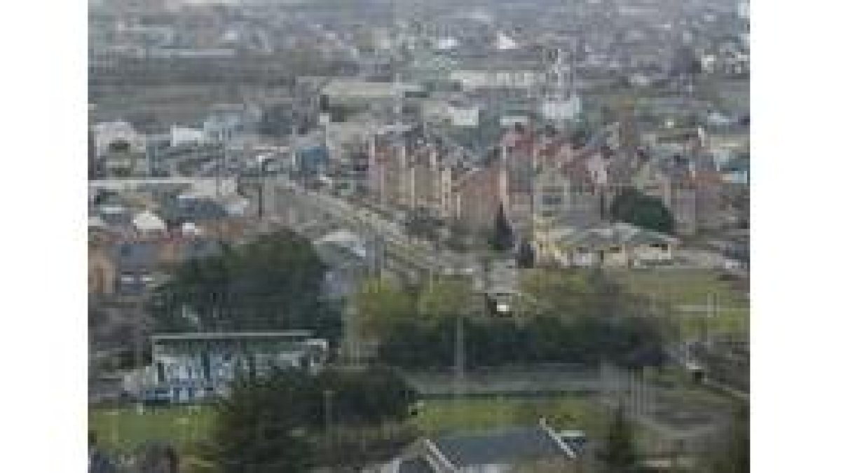 Una vista general del barrio ponferradino de Compostilla