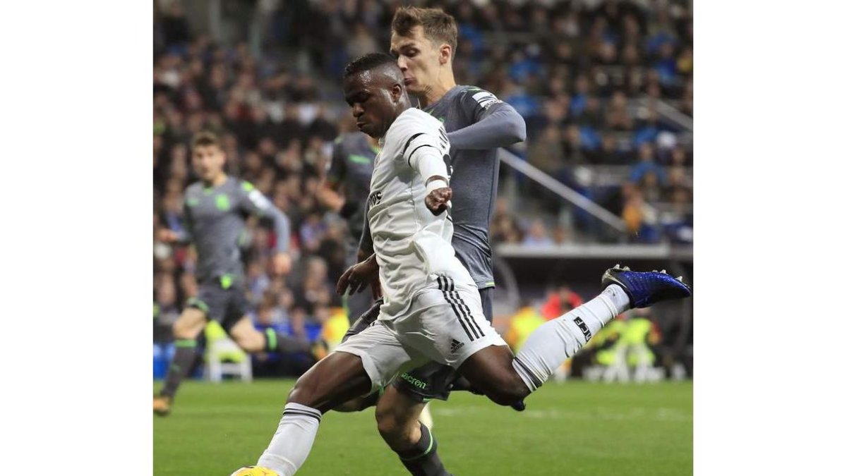 Vinicius fue la única nota positiva de los de Solari. FERNANDO ALVARADO