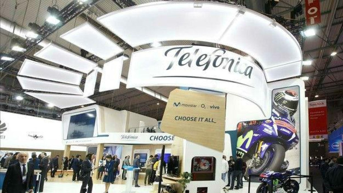 Estand de Telefónica en el Mobile World Congress.