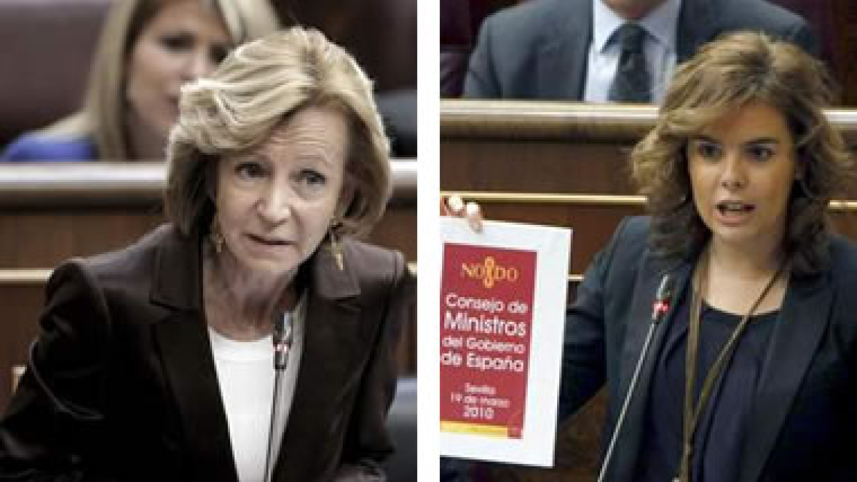 Elena Salgado y Soraya Sáenz de Santamaría