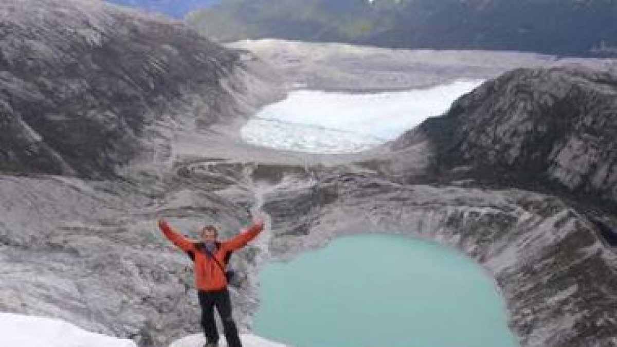 Imagen del deportista leonés durante uno de sus viajes, en esta ocasión a Patagonia.