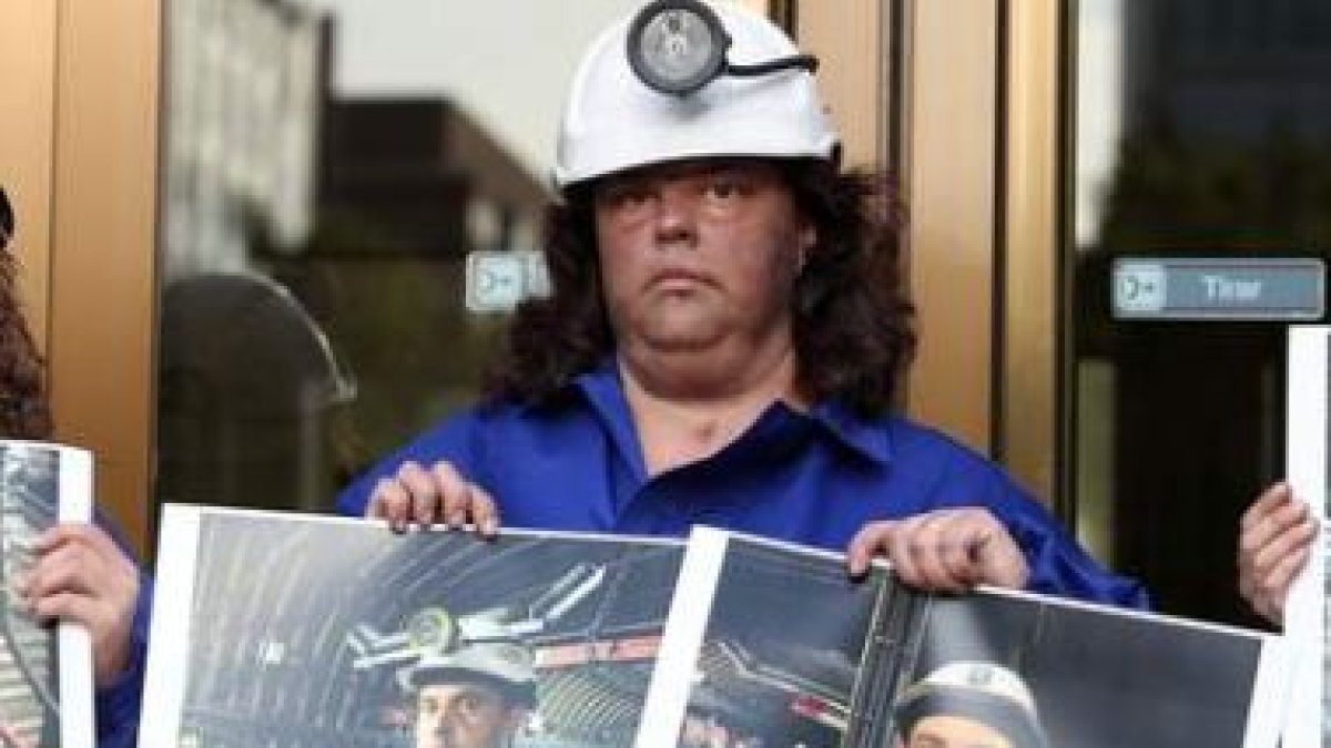 La esposa de un minero, ante el ministerio .