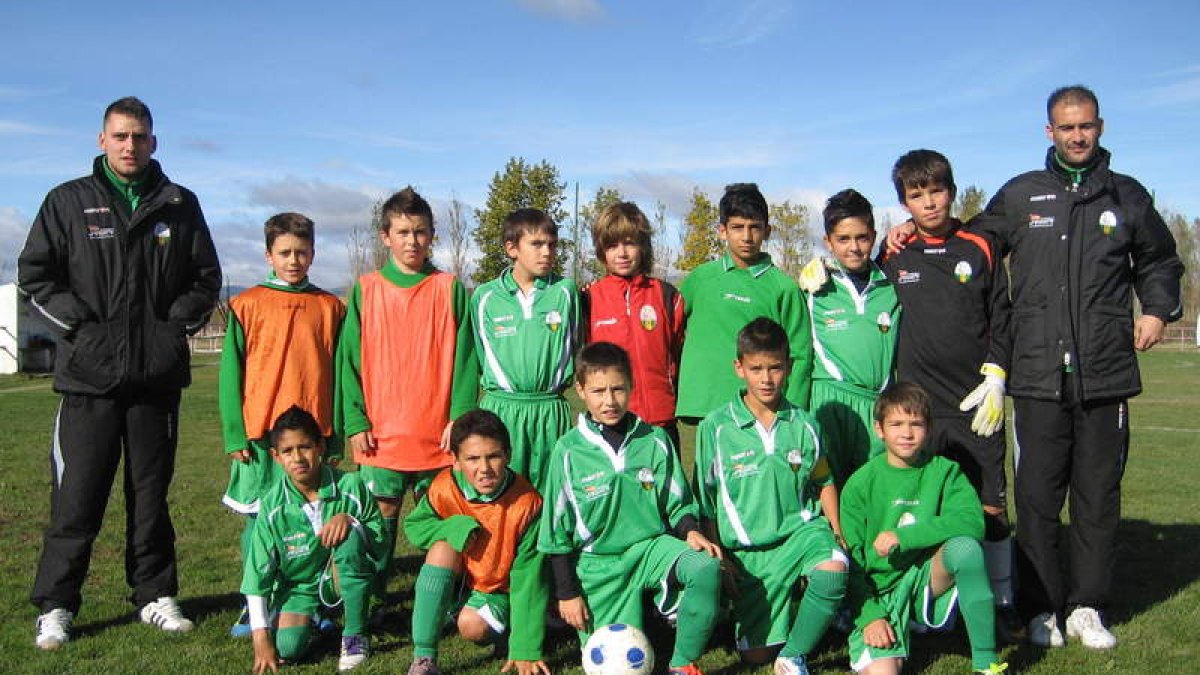 Formación del equipo de La Virgen que milita en la 1.ª División Provincial Alevín.