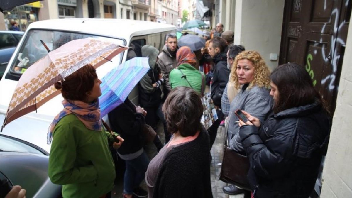 Movilización para impedir un desahucio.