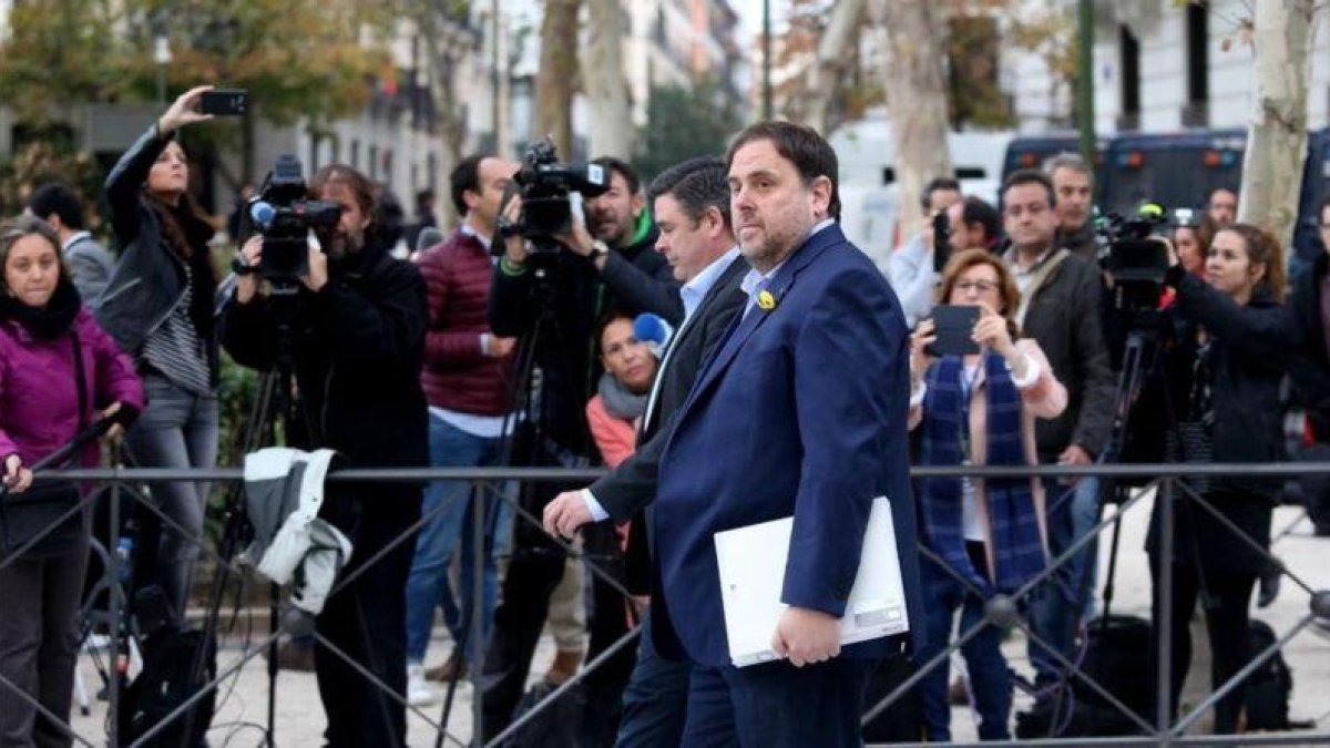 Oriol Junqueras entra en la Audiencia Nacional, el pasado 2 de noviembre.