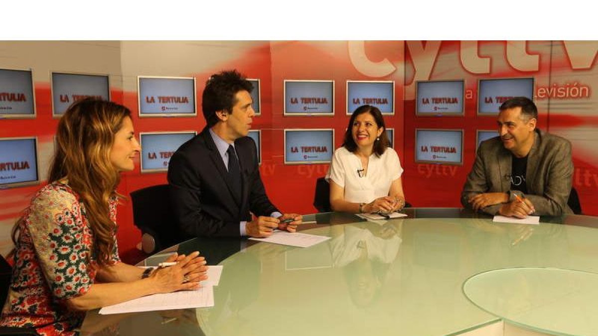 Marisa Vázquez, Miguel Ángel Blanco, Misericordia Bello y Juan Carlos Franco, en el programa La Tertulia de esta semana. L. DE LA MATA