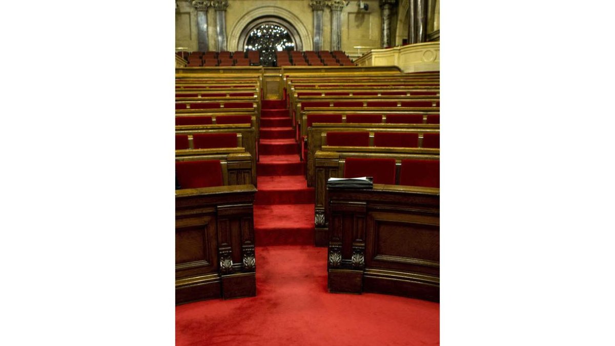 Los escaños del Parlament catalán. QUIQUE GARCÍA