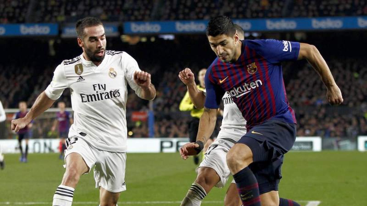 Luis Suárez será una de las amenazas del Barça para un Madrid que pretende llegar a la final. FONTCUBERTA