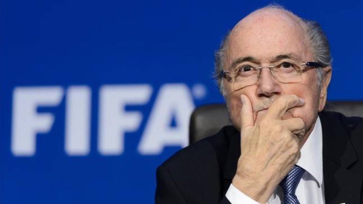 Blatter, en una rueda de prensa de la FIFA.