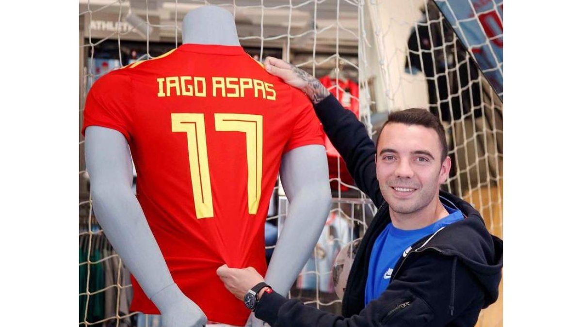 El delantero gallego Iago Aspas jugará en Rusia su primer Mundial. SALVADOR SAS