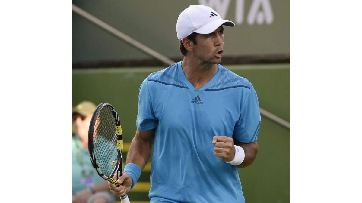 Verdasco celebra su triunfo ante el argentino Zeballos.