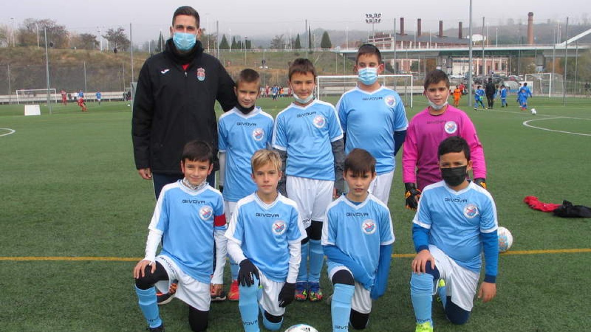 Equipo de El Recreo Ponferrada de 3.ª Provincial Alevín. M. MACÍAS