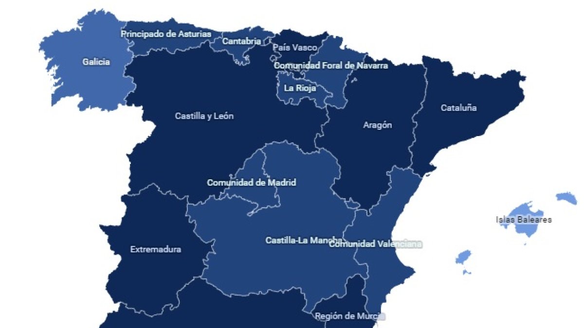 Imagen del mapa multimedia que ha creado Sanidad. DL