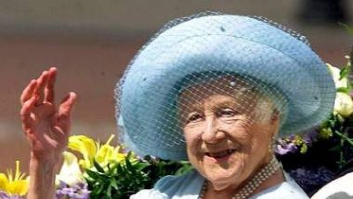 La Reina Madre, en los festejos de su centenario.