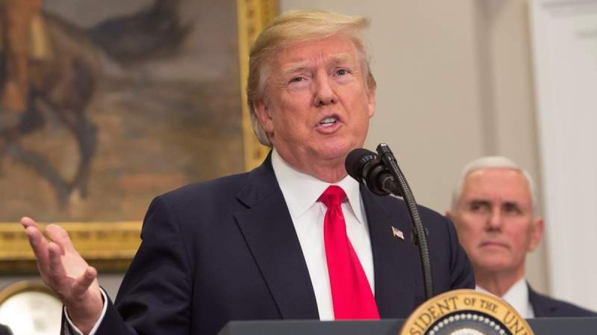 El presidente estadounidense, Donald Trump, dará hoy cuentas de su gestión en el Congreso. KLEPONIS
